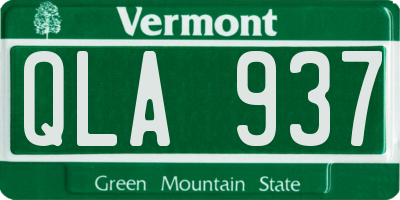 VT license plate QLA937
