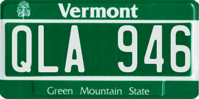 VT license plate QLA946