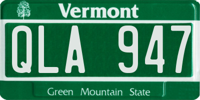 VT license plate QLA947