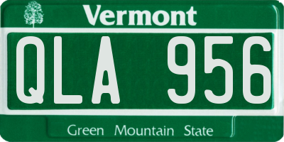 VT license plate QLA956