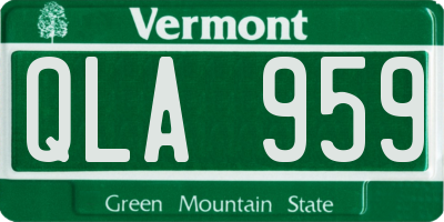 VT license plate QLA959