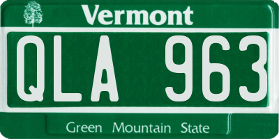 VT license plate QLA963