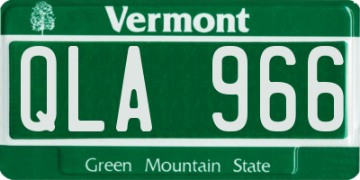 VT license plate QLA966