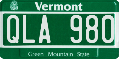 VT license plate QLA980