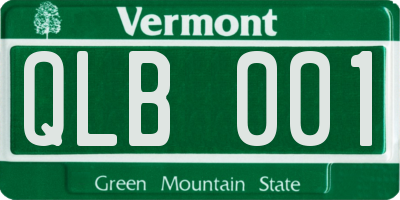 VT license plate QLB001