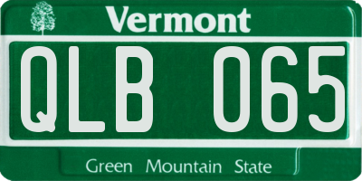 VT license plate QLB065