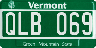 VT license plate QLB069
