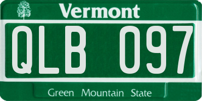 VT license plate QLB097