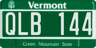 VT license plate QLB144