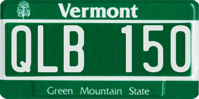 VT license plate QLB150