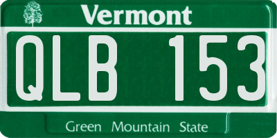 VT license plate QLB153