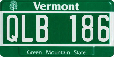 VT license plate QLB186