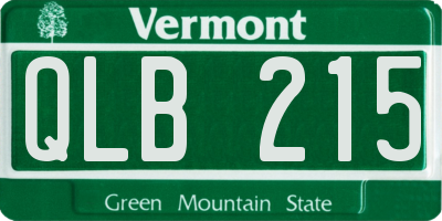 VT license plate QLB215
