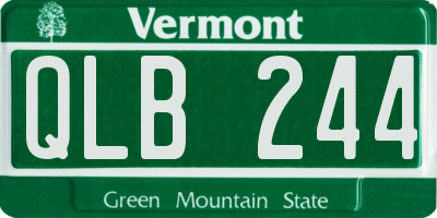 VT license plate QLB244