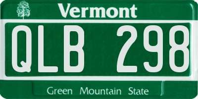 VT license plate QLB298
