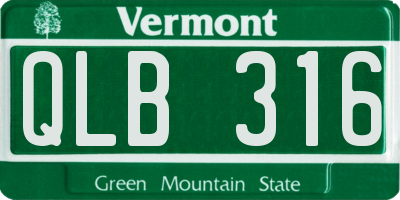 VT license plate QLB316