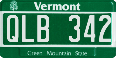VT license plate QLB342
