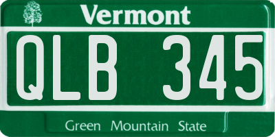 VT license plate QLB345