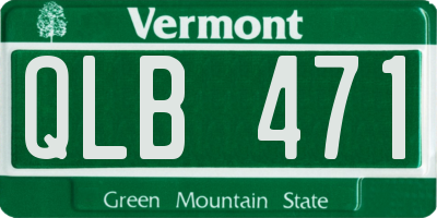 VT license plate QLB471