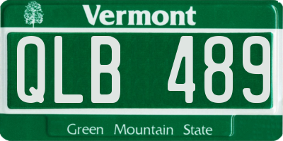 VT license plate QLB489