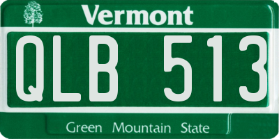 VT license plate QLB513