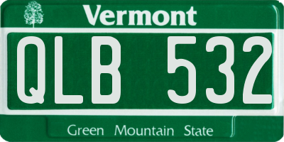 VT license plate QLB532