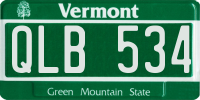 VT license plate QLB534