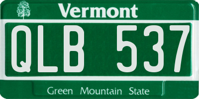 VT license plate QLB537
