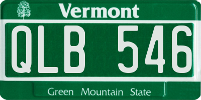 VT license plate QLB546