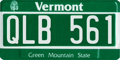 VT license plate QLB561