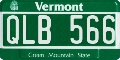 VT license plate QLB566