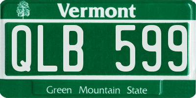 VT license plate QLB599