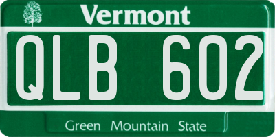 VT license plate QLB602