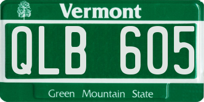 VT license plate QLB605