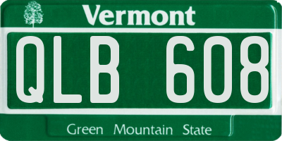 VT license plate QLB608