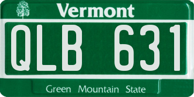 VT license plate QLB631