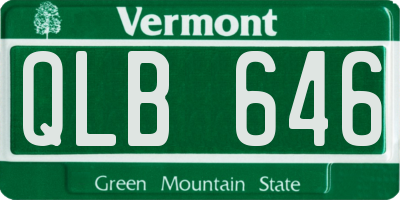 VT license plate QLB646