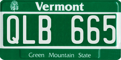 VT license plate QLB665