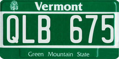 VT license plate QLB675
