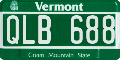 VT license plate QLB688