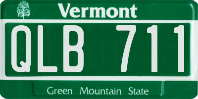 VT license plate QLB711
