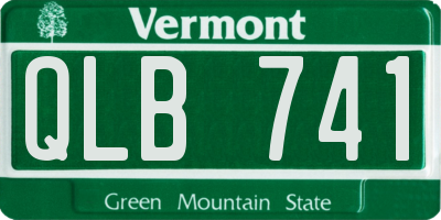 VT license plate QLB741