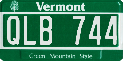 VT license plate QLB744