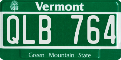 VT license plate QLB764