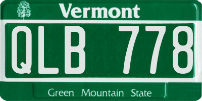 VT license plate QLB778