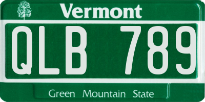VT license plate QLB789