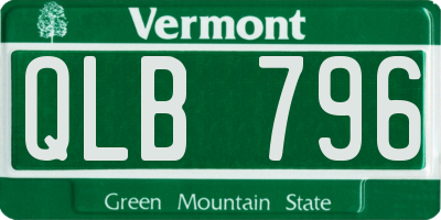 VT license plate QLB796