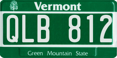 VT license plate QLB812