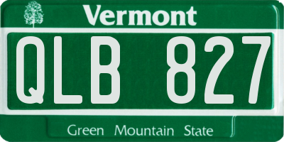 VT license plate QLB827