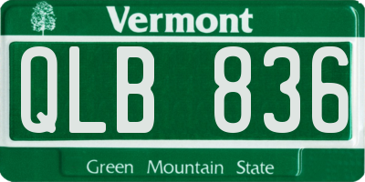 VT license plate QLB836
